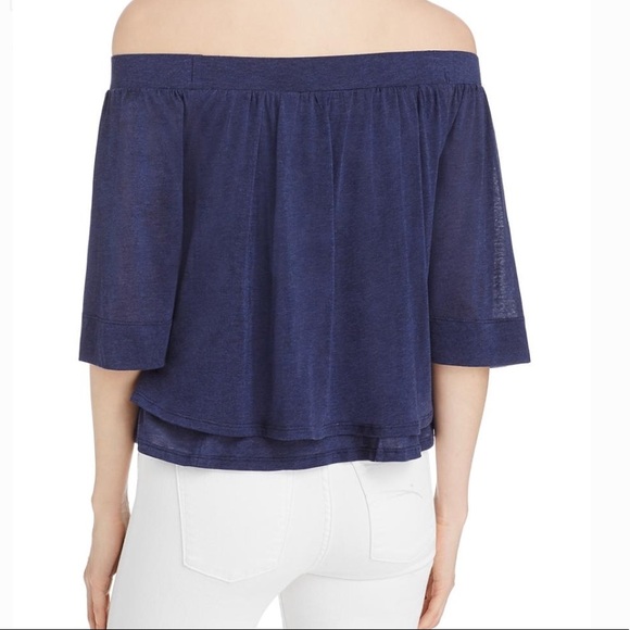 New Three Dots Off The Shoulder Flowy Top Tencel - Picture 6 of 7